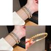 Copper Zirconia Fan Shaped Bracelet Elegant Geometric Jewelry For Fashion Ol