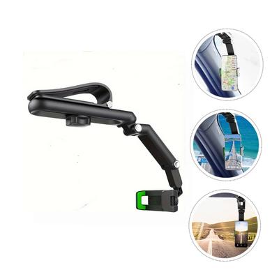 1pcs 360° Phone Holder, Car Sun Visor Phone Holder, Foldable Car Phone Holder Clip for Rear View Mirror Steering Wheel Gauge