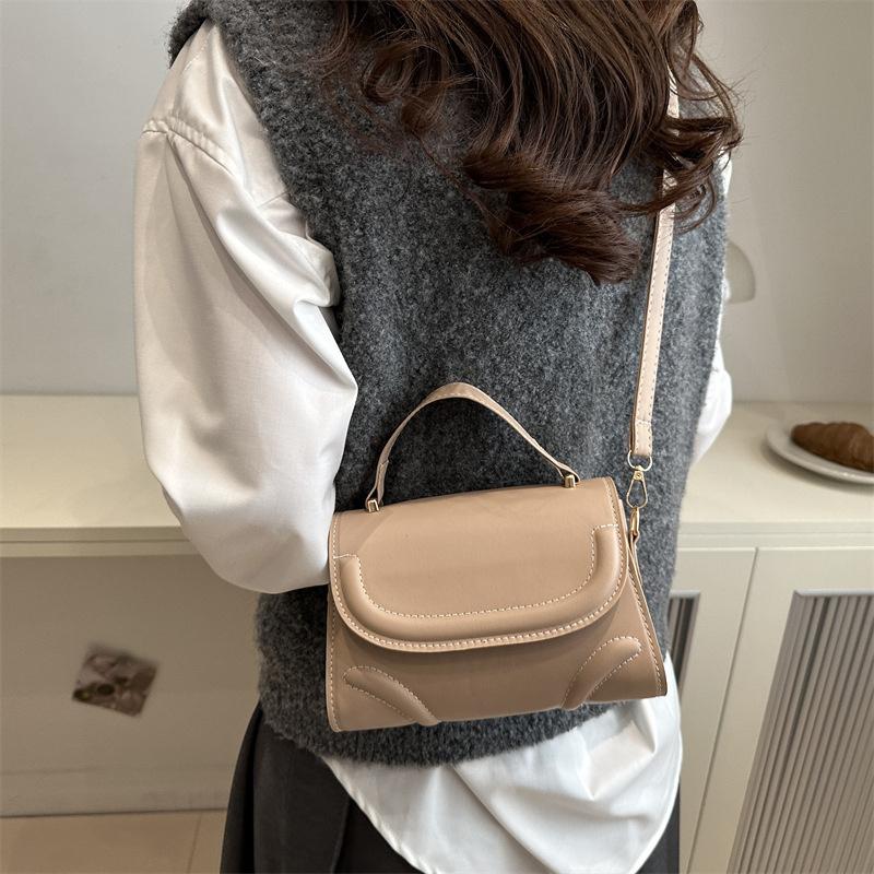 Yogodlns Crossbody Bag PU Leather Solid Color Shoulder Bag for Women Handbag Trendy Satchel Purse for Work Travel
