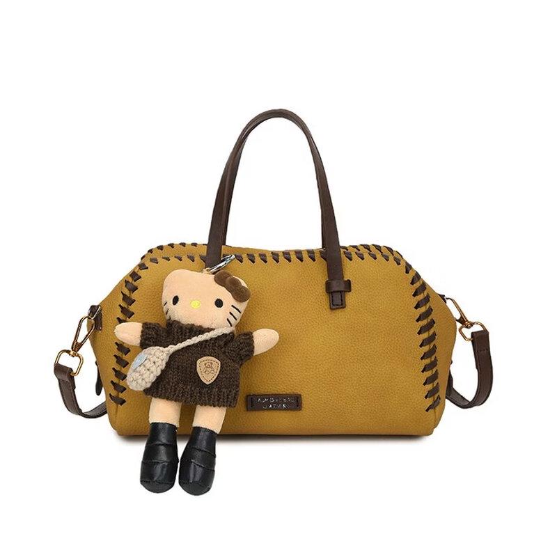 OGAR Women s Retro Color Block Boston Crossbody Bag One Size