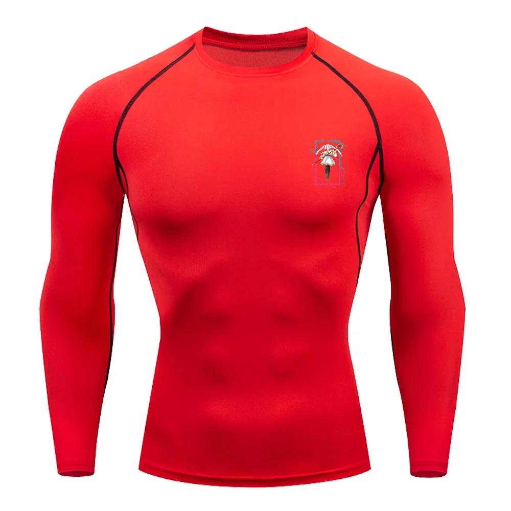 Men Compression T-Shirt Fitness Running Sports Quick-Dry Frieren Breathable Short Sleeves Stretchy Fabric for Summer Workouts