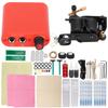 Complete Tattoo Liner Machine Kit Mini Tattoo Power Supply 8 Wraps Tattoo Coil Machine Set