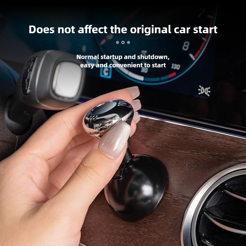 Ball-bar Starter Cover for Decorative Accessories, Luxury Metal Push-to-Start Button Cover for Car, Engine Start/Stop Joystick
