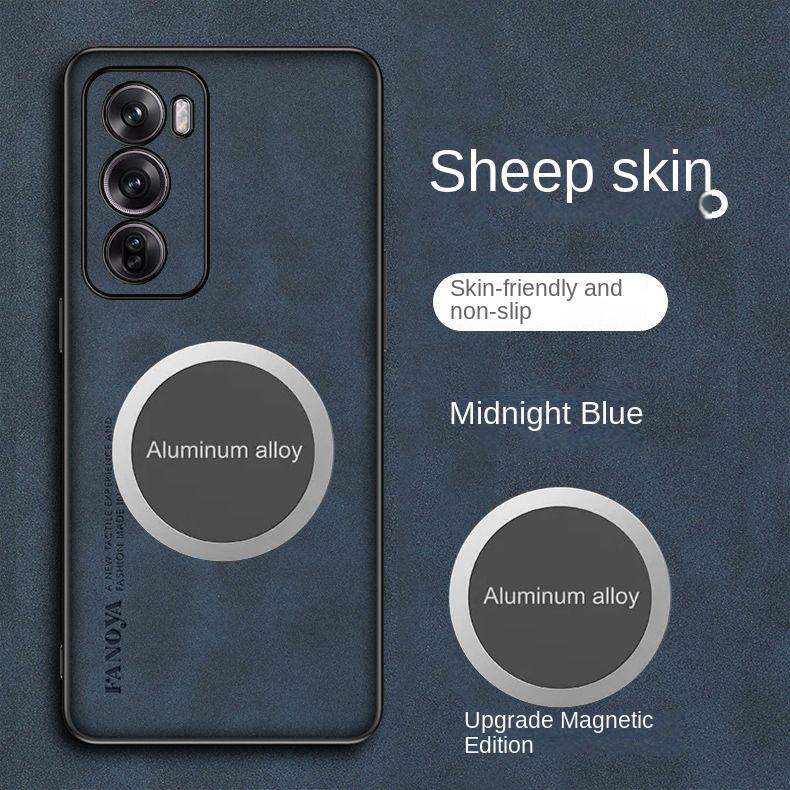 For OPPO Reno 12 Pro Case Soft PU Skin With Magnetic Protective Back Cover case For OPPO Reno12 12Pro Full Cover Phone Shell