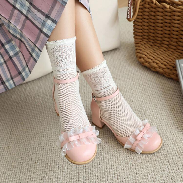 

Новые принцессные сандалии женские студенческие туфли для выступлений подиум однотонные резиновые с пряжкой весна и лето детские девочки сандалии на высоком каблуке 39 (inner length 24.5cm) розовый