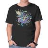 Unisex Crew Neck T-Shirt Sushi Animals Graphic Short Sleeve Casual Tee