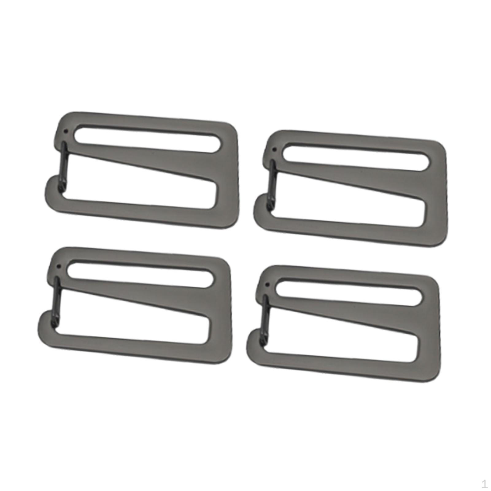 4-х элементный ремень пряжка с открытым крючком клипса для тесьмы быстросъемный металлический G крючки серый
