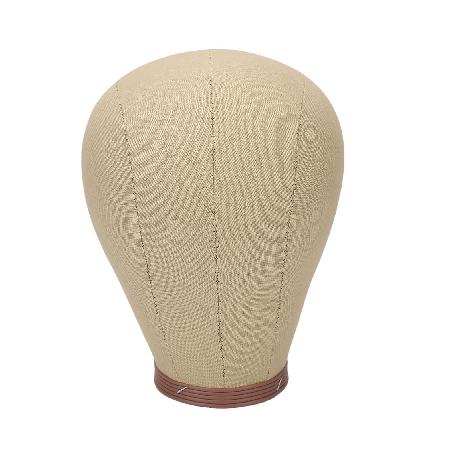 

24in Canvas Block Head C T Type Needles Clips Hats Wig Display Head for Hairdressing