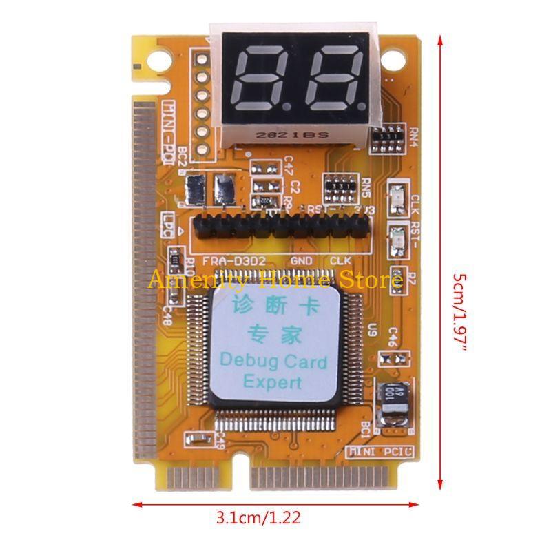 F26C Post Card Diagnostic 3 in 1 Mini PCI/PCI-E LPC PC Tester Post Card