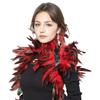 Feather Shawl Cape Costume Cloak With Faux Fur For Performance And Dance Shows