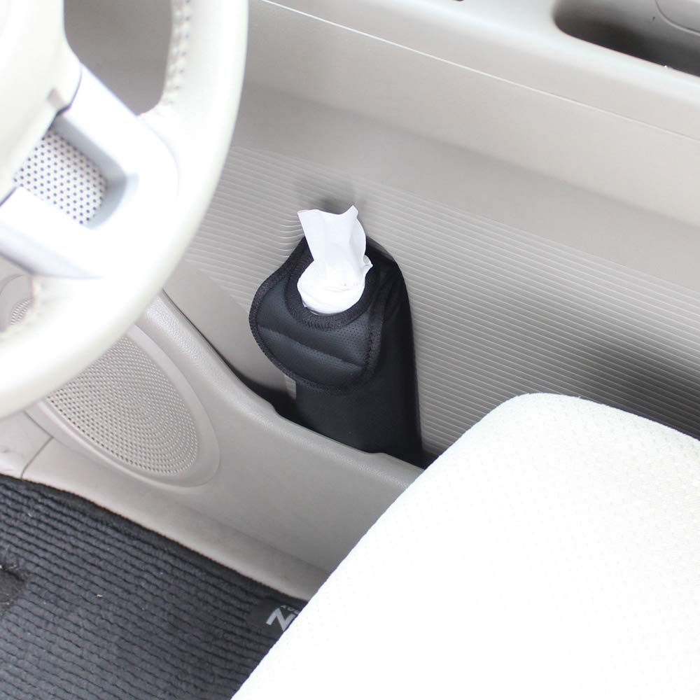 Tsuchiya Yac Car Door Pocket Tissue Case, Black, ZE-37