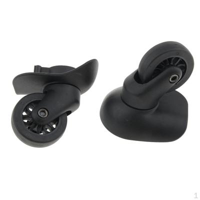 1 Pair of Universal Rotating Luggage Wheel Replacement Roll A35 Size L.