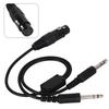 For Airbus XLR To GA Dual Plug 5 Pin Headset Adapter Cable Aviation Headphone Cable