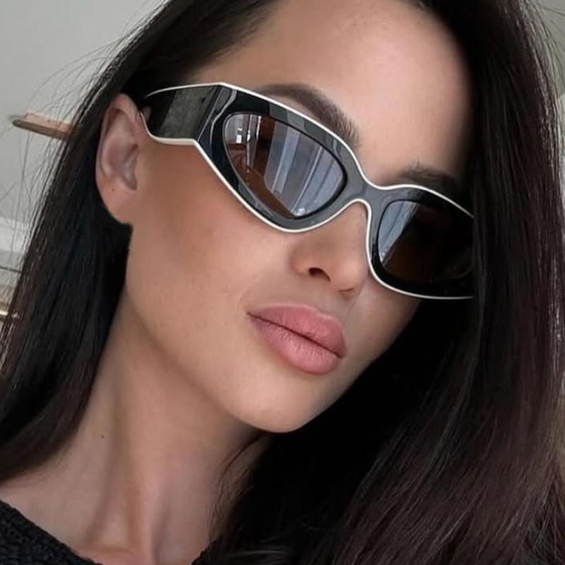 Panda Outline Colorblock Sunglasses 2025: Trendy European and American Fashion for Women