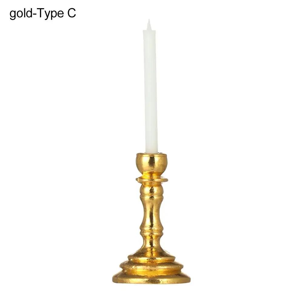 New 1:12 Dollhouse Candle Holder Miniature Candlestick Doll Accessories Playing House Scene Model Photo Props Kidds Toy Gift