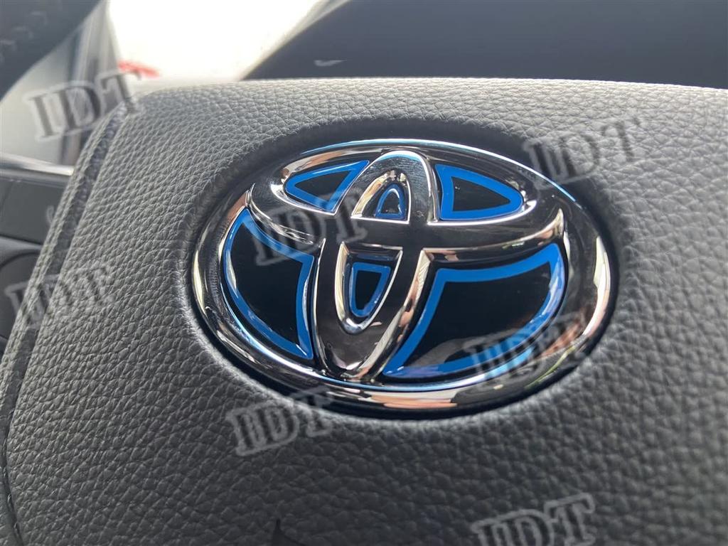IDT 300 Series Land Cruiser Steering Emblem Seat Sticker Cover Garnish Interior Panel Rankle 300 (Heat Blue)