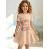 Cute Dress for Young Girls, Short Sleeved Round Neck Children's Party A-line Dress Suitable for Birthday Gifts