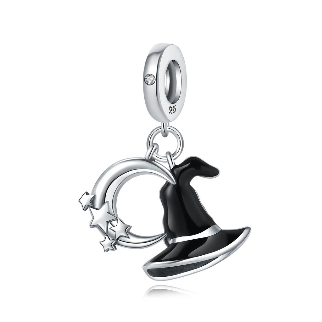 Real Copper Witch Pumpkin Halloween Charms Beads Fit Original Bracelets Fine Diy Jewelry Halloween Party Gifts