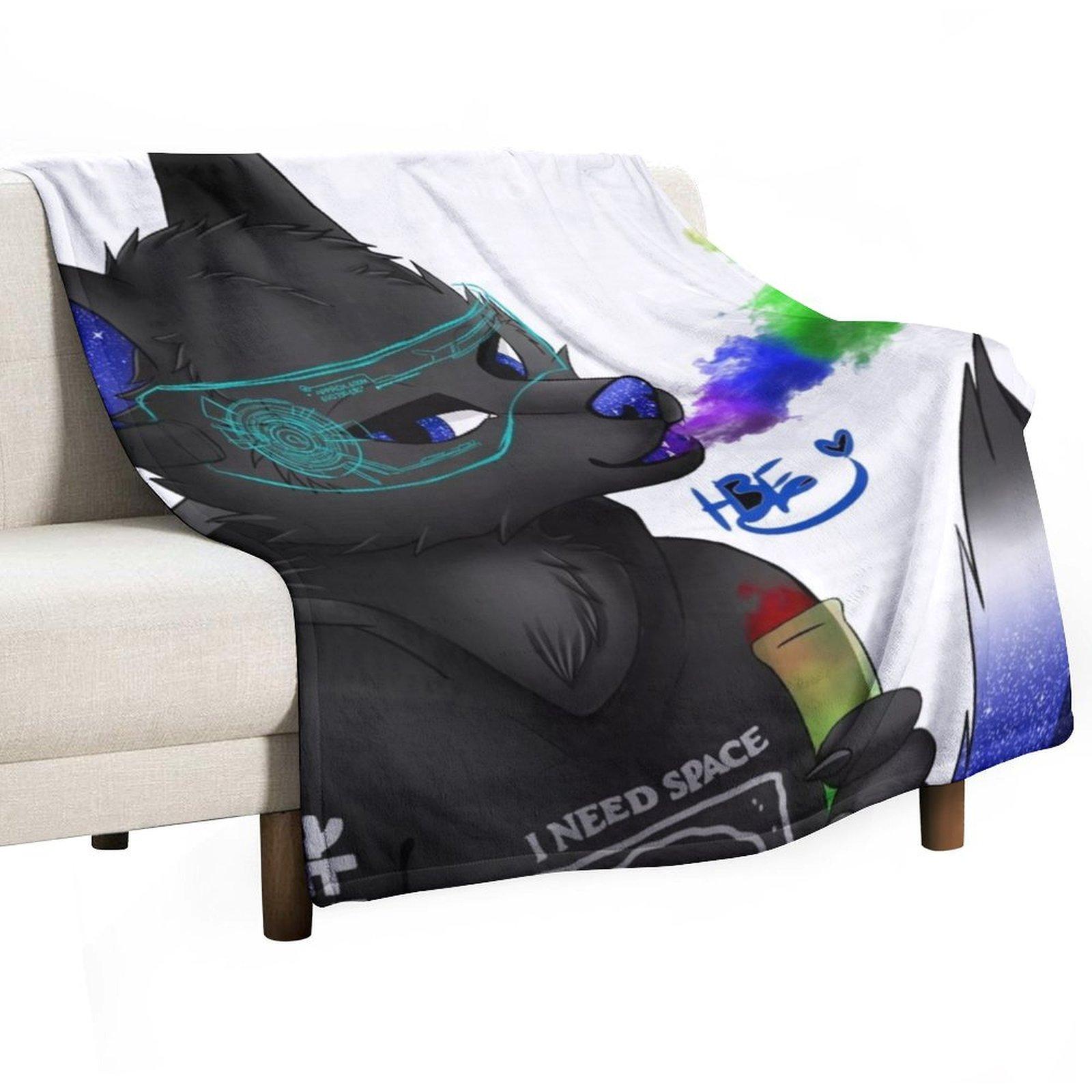 Wolfvenstar: I Need Space Throw Blanket anime Sofa Throw Quilt Bed Blankets 30x40in