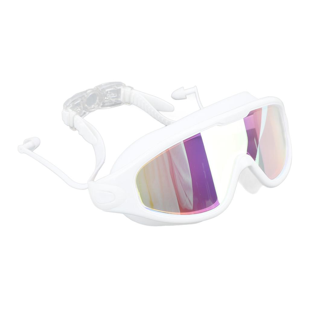 Swim Goggles Wide View Waterproof Anti Fog Swimming Goggles Dazzling Glasses Swim Glasses with Earplugs for Swimming Diving Water Sports