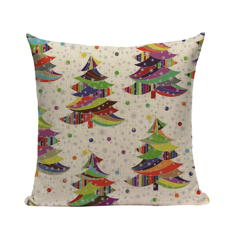 Love & Life Christmas Decorative Pillow Cover Merry Christmas Decor Cushion Covers Linen 45X45CM Noel Pillows Cases Almofadas