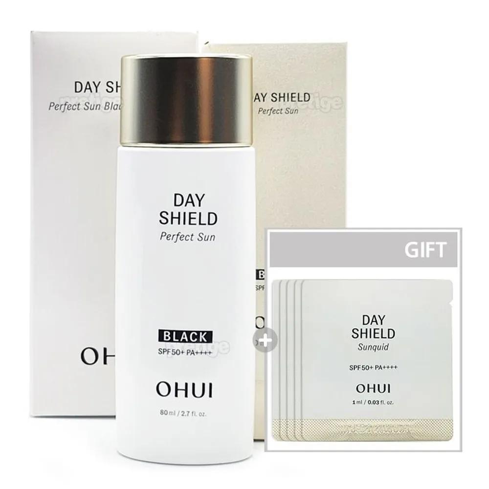 O HUI Day Shield Perfect Sun Black 80ml Large Size + Sun Liquid 60ml