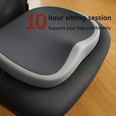 1Pc 10-Hour Ergonomic Memory Foam Office Chair Cushion – Adjustable Hip & Waist Support, Portable Comfort for Home, Car, and Office Use