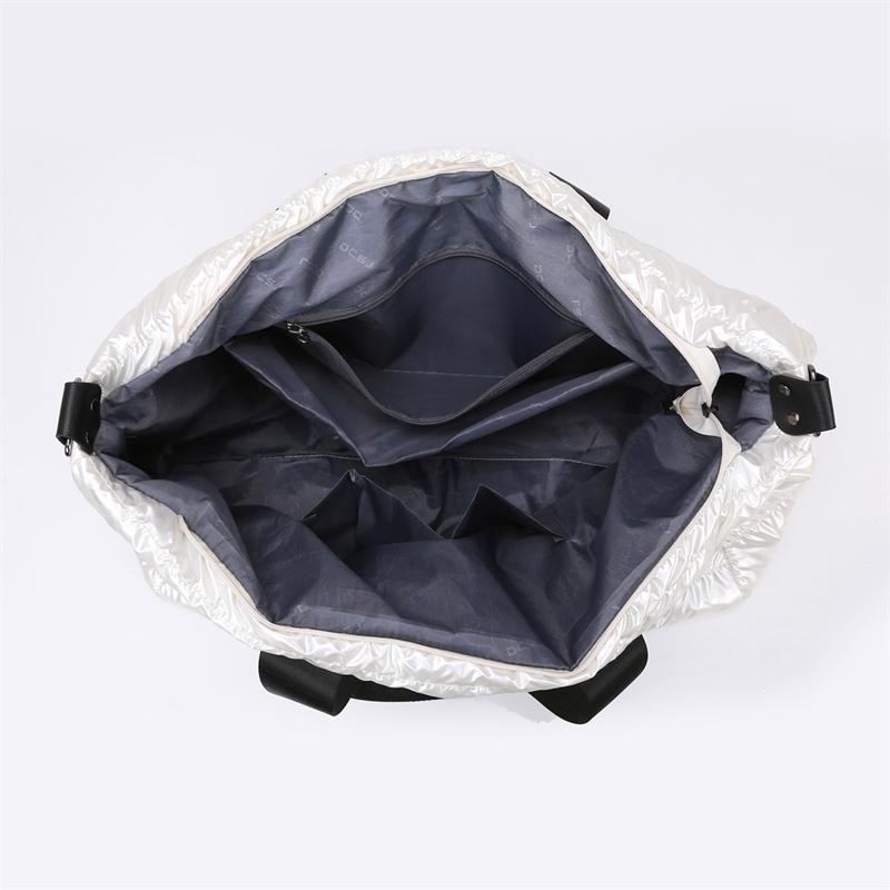 A Solid Color Bright Surface Sports Fitness Bag Shoulder Bag, Fashion, Large Capacity, Excellent Feel, Waterproof