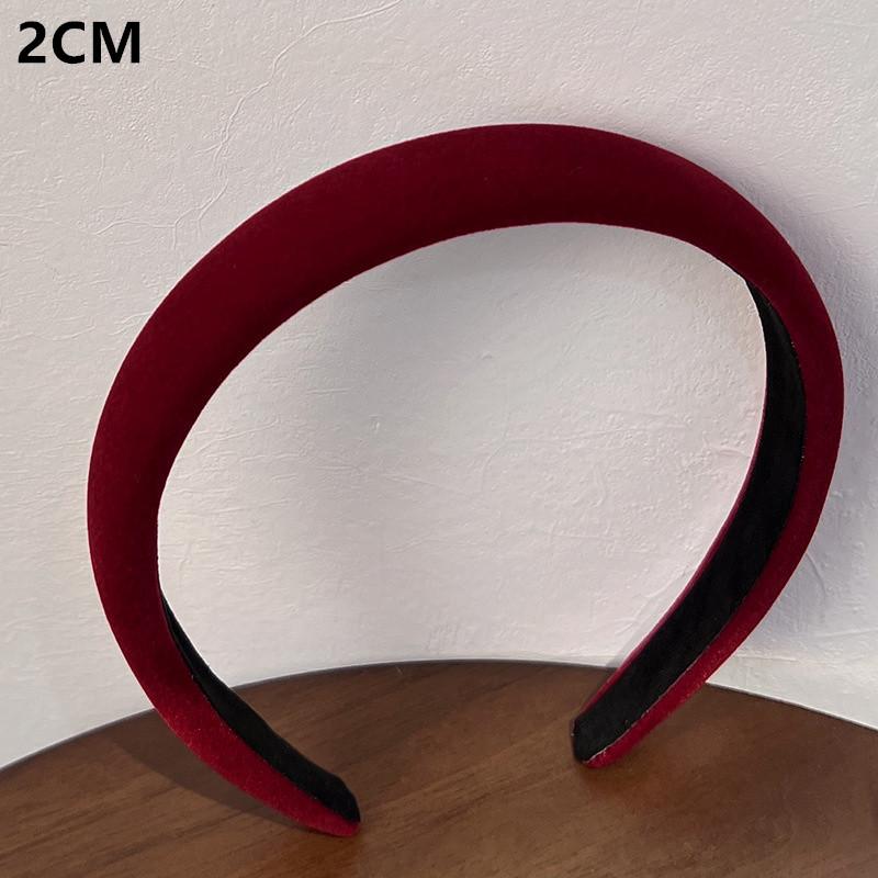 3CM Autumn Winter Soft Velvet Cloth Sponge Padded Hairband for Women Girls Casual Shopping Face WashingDress Up Hair Accessories