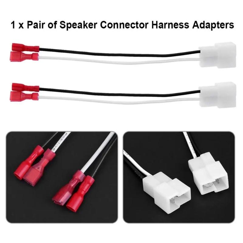 High Temperature Resistant Speaker Connector Plugs & Play Installation Upgrades Double Set No Cutting Required for Vehicle