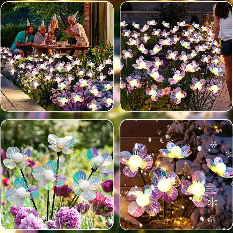 1PC Solar Firefly Flower LED Lights,Outdoor Waterproof 2 Modes Decoration Lamp,Landscape Lighting For Garden,Lawn,Patio,Pathway