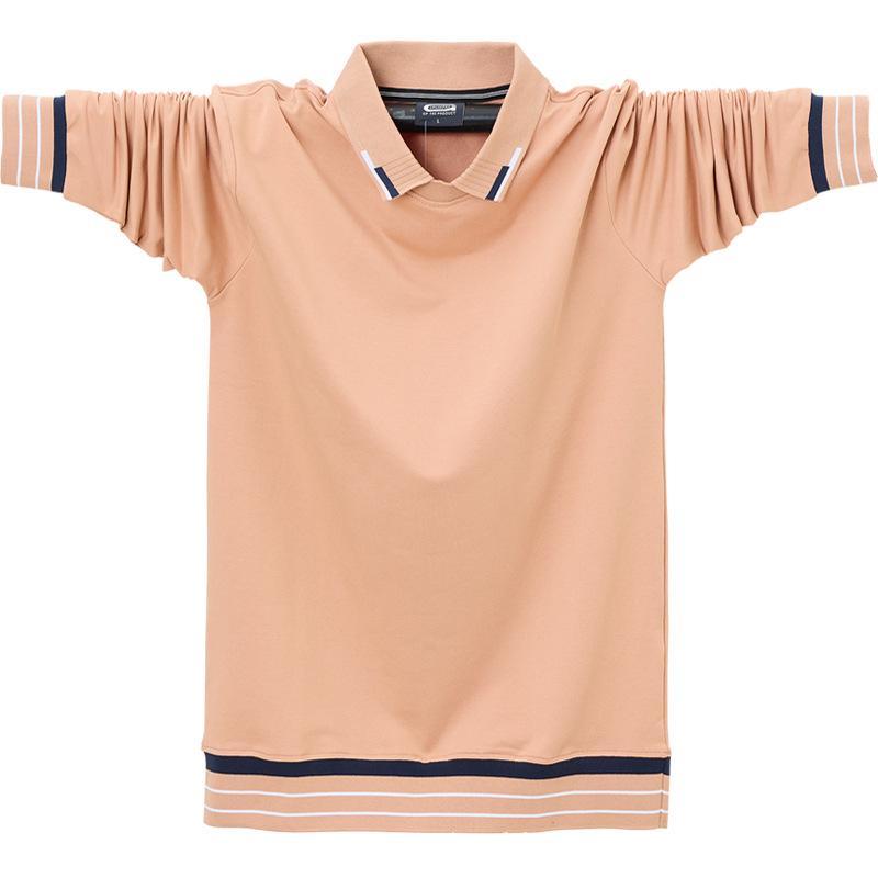 

Мужские свободные рубашки поло с длинным рукавом, повседневные рубашки с воротником, легкие деловые рубашки поло для работы, мужские футболки поло на весну и осень, топы для гольфа больших размеров L