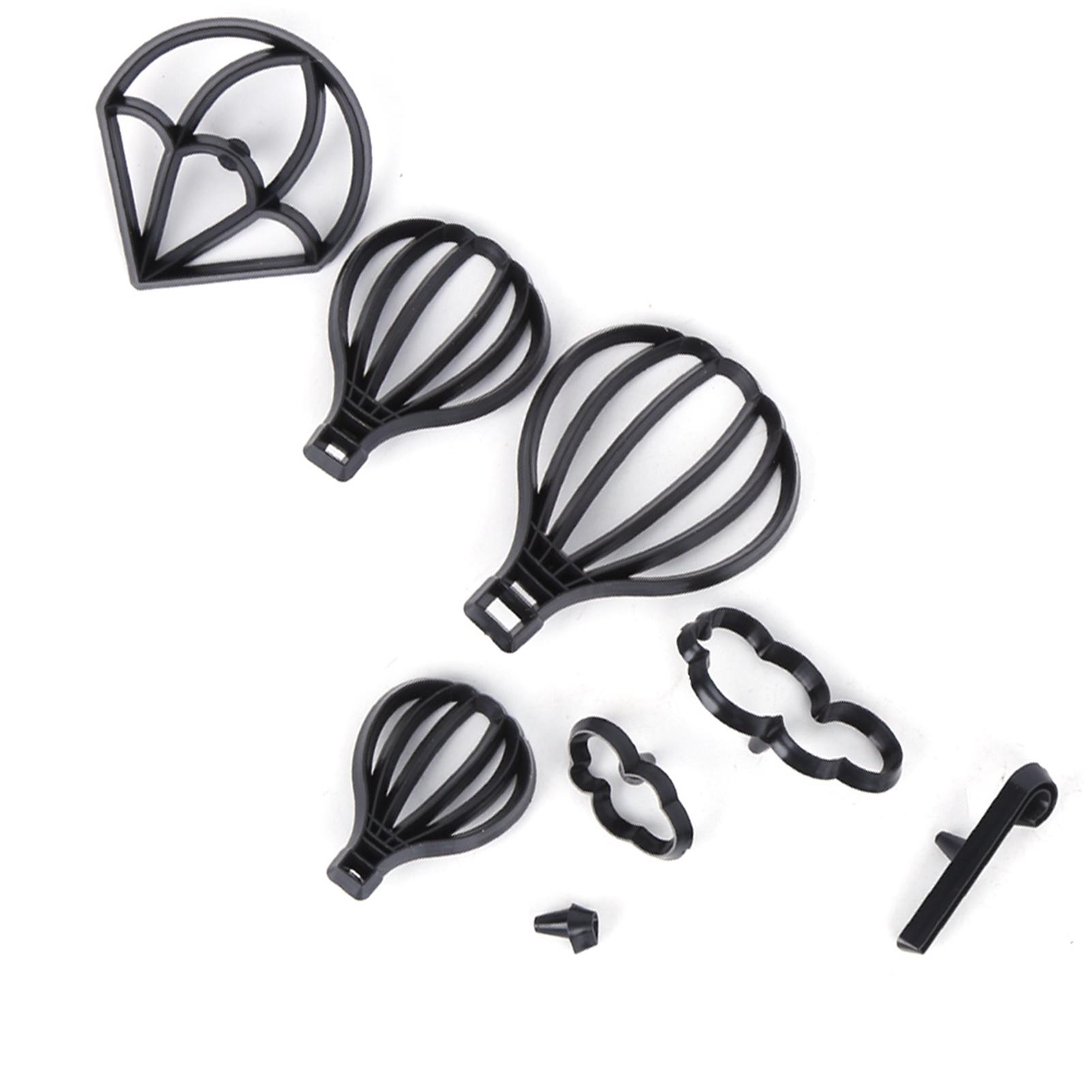 

2 Sets 8Pcs Set Safe Plastic Hot Air Balloon Shape Cake Mold Cutter for Fondant Cake Biscuits