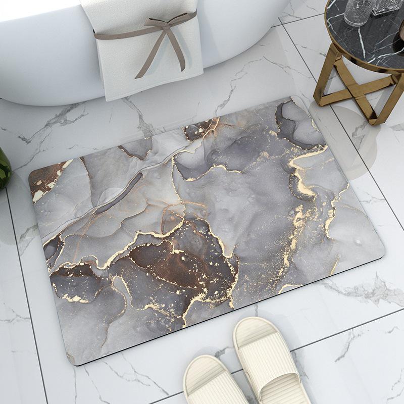 Mramorová diatom absorpční rychleschnoucí protiskluzová koupelnová předložka