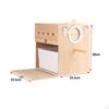 Bird Nesting House with Tray Wood Wooden Breeding Box Hanging for