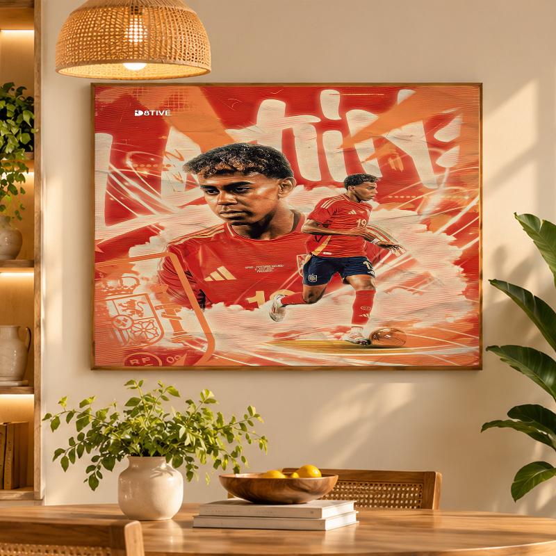5D Diamond Painting Lamine Yamal DIY Full Drill Diamond Art Kit Home Decoration