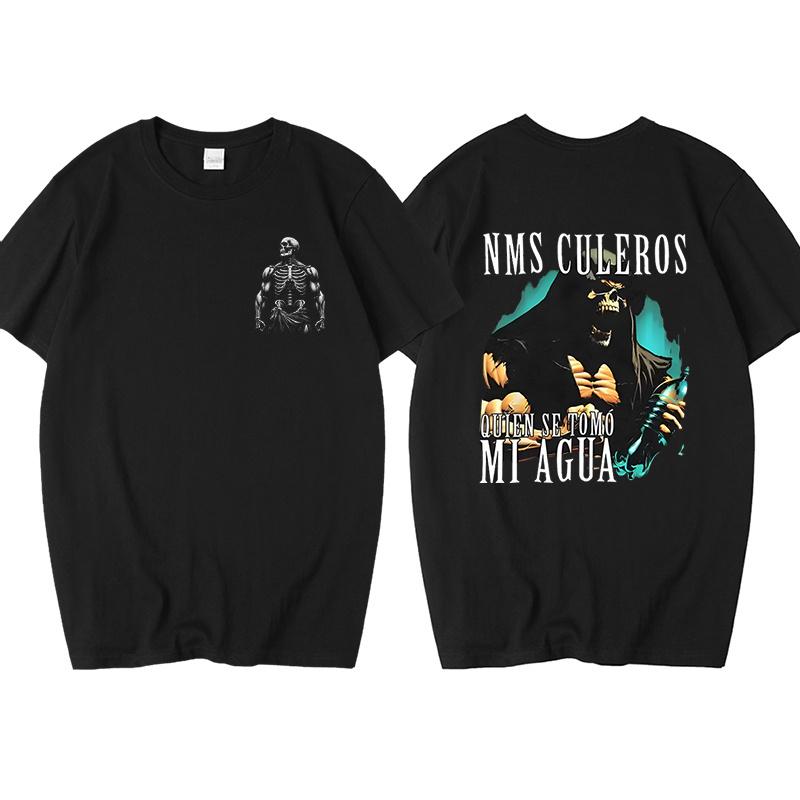 Funny Skeleton Calacas Chidas Gym Print Tshirts For Men Summer Short Sleeve Loose Cotton Tshirt Male Gym Oversized Tshirt Top