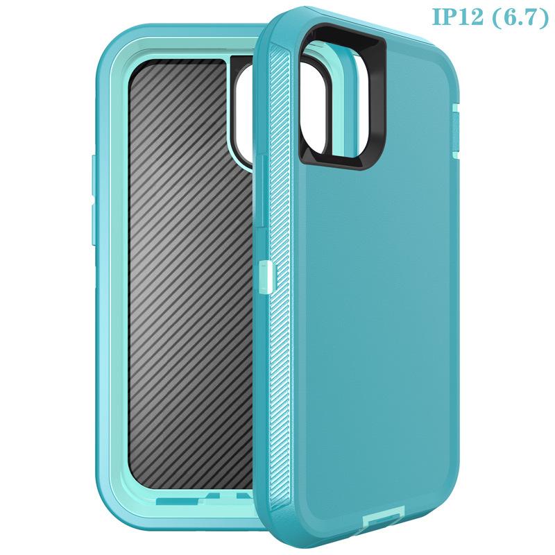 3IN1 For iPhone 15 11 12 13 14 Pro Max XR XS XSMAX X 12/13MINI SE 6 6S 7 8 Plus Heavy Duty Shockproof Armor Phone Case Cover