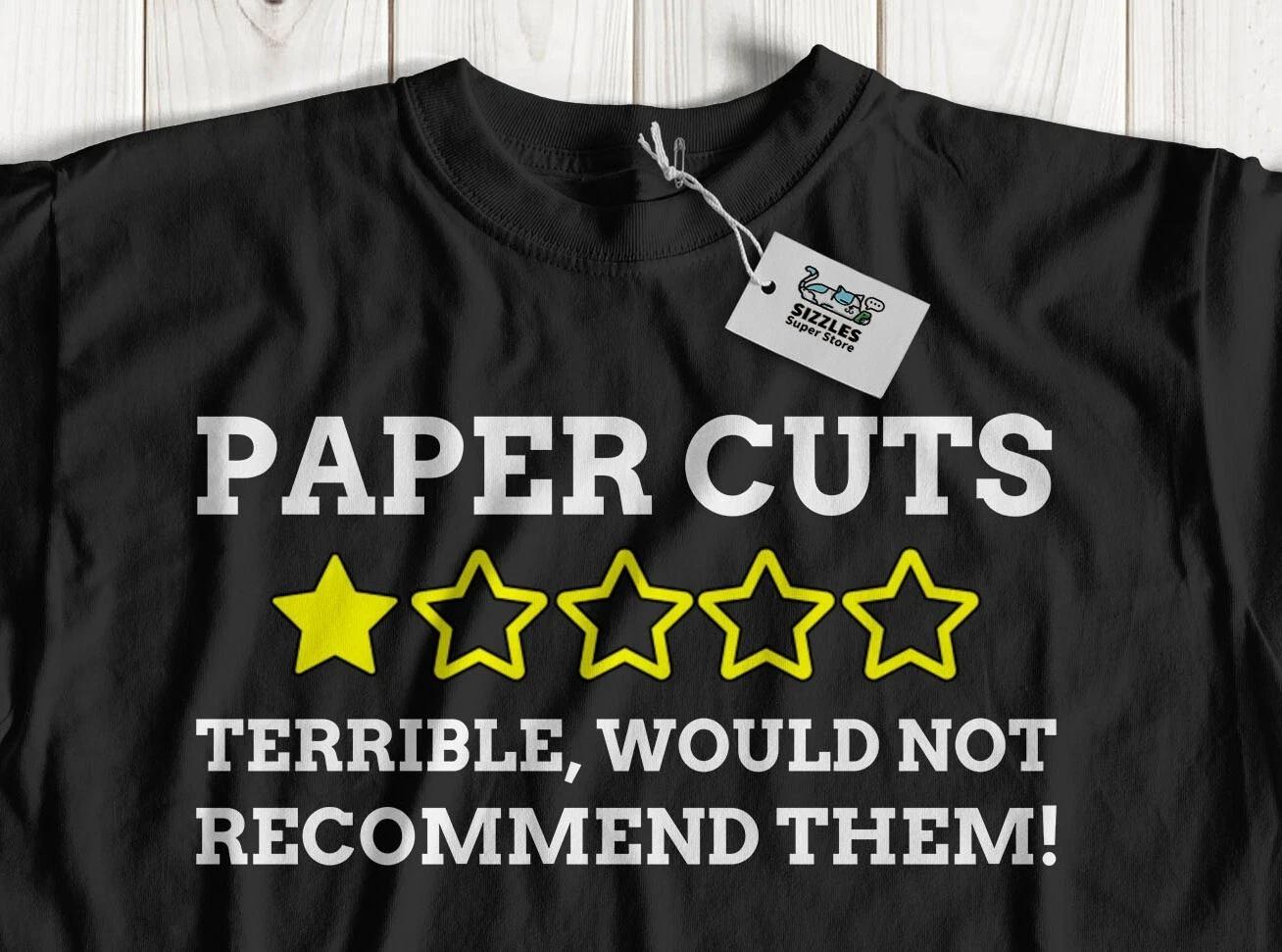Unisex Funny Paper Cuts T-Shirt Office Admin & Clerk, Librarian Gifts 2XL
