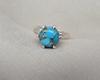 Blue Copper Turquoise Ring: 925 Sterling Silver Ring, Handmade Boho Jewelry