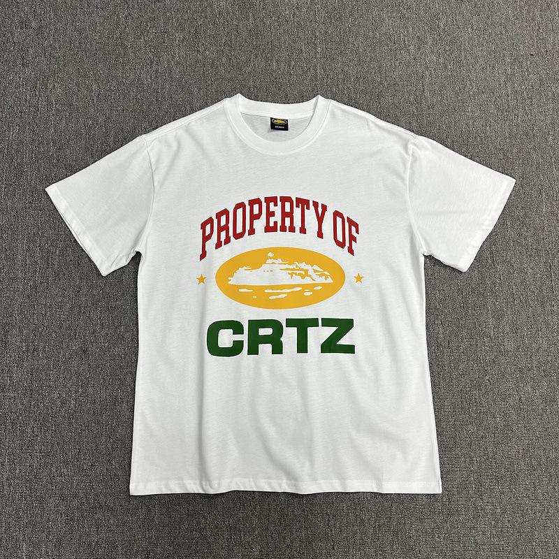 Corteiz Alcatraz Series T-shirts for Men and Women, Short-sleeve Short Sleeve with Lettered Logo Print Crew Neck Loose Casual T-shirt
