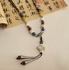 Qingge Ethnic Style Necklace, Retro Versatile Butterfly Color Glaze Pendant, Sweater Chain, Changchun Summer, Women'S Land