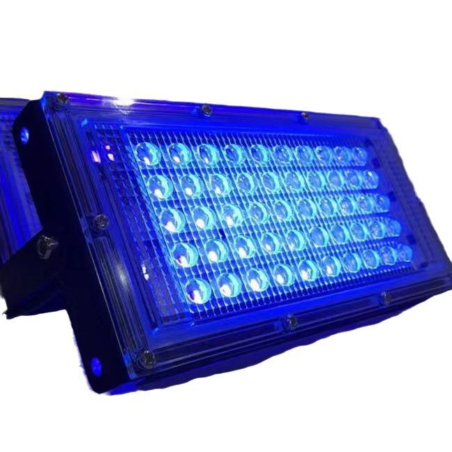 European & American Standard LED UV Floodlight, 395nm Ultraviolet Stage/Fluorescent Light with Switch & Plug Wire for Curing