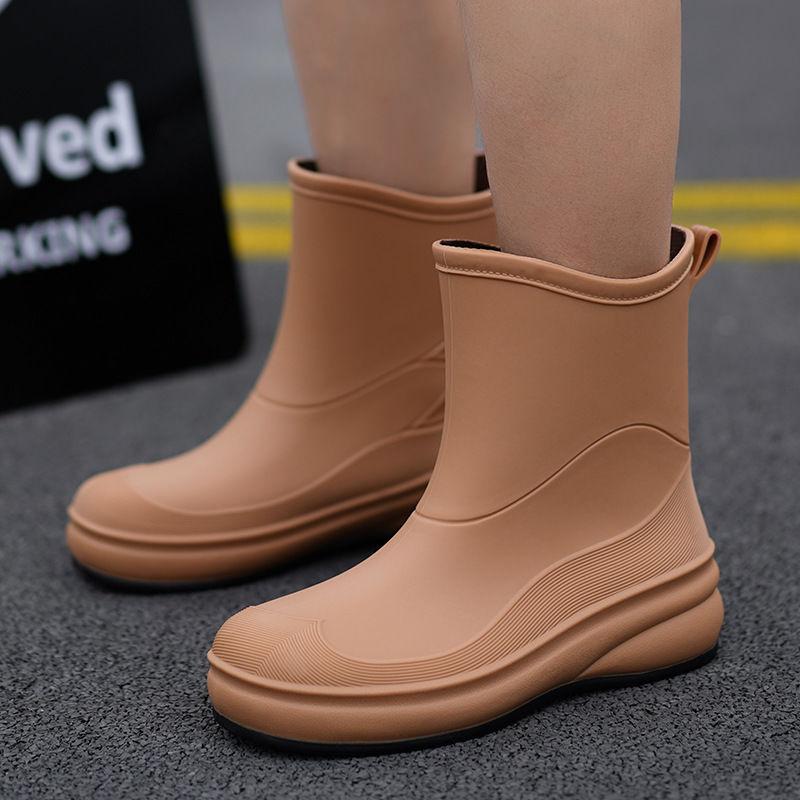 Women Waterproof Rain Boots New Non-Slip Soft Sole Outdoor Hiking Car Wash Kitchen Fashion Shoes