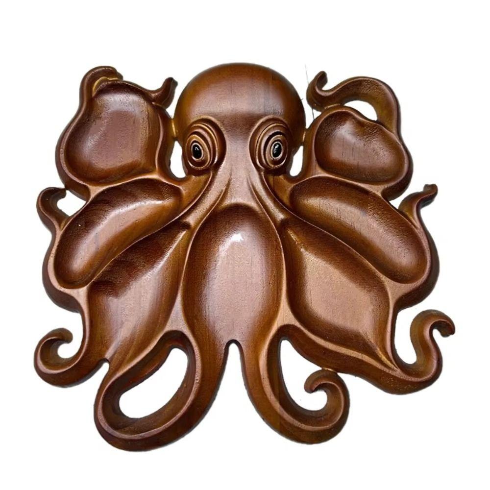 Wooden Octopus Food Platter Unique Octopus Charcuterie Boards  Family Dining Table