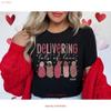 Delivering Lots Of Love T Shirt Obgyn Nurse Valentine Ob Tech Gyn Rn Valetines Day S Heart Vintage Washed Homme Stylish