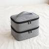 Double-Layer Storage Bag Lightweight Makeup with Handle Boxy for Travel