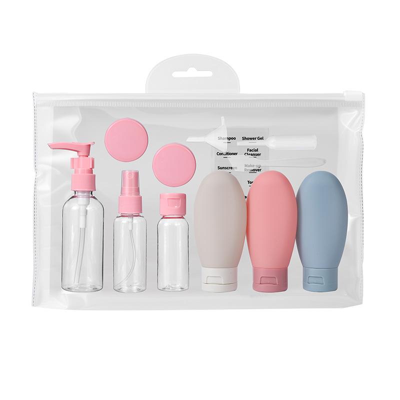 11In1 Set Travel Bottles Travel Size Containers Cosmetic Skincare Liquid Toiletries Bottle
