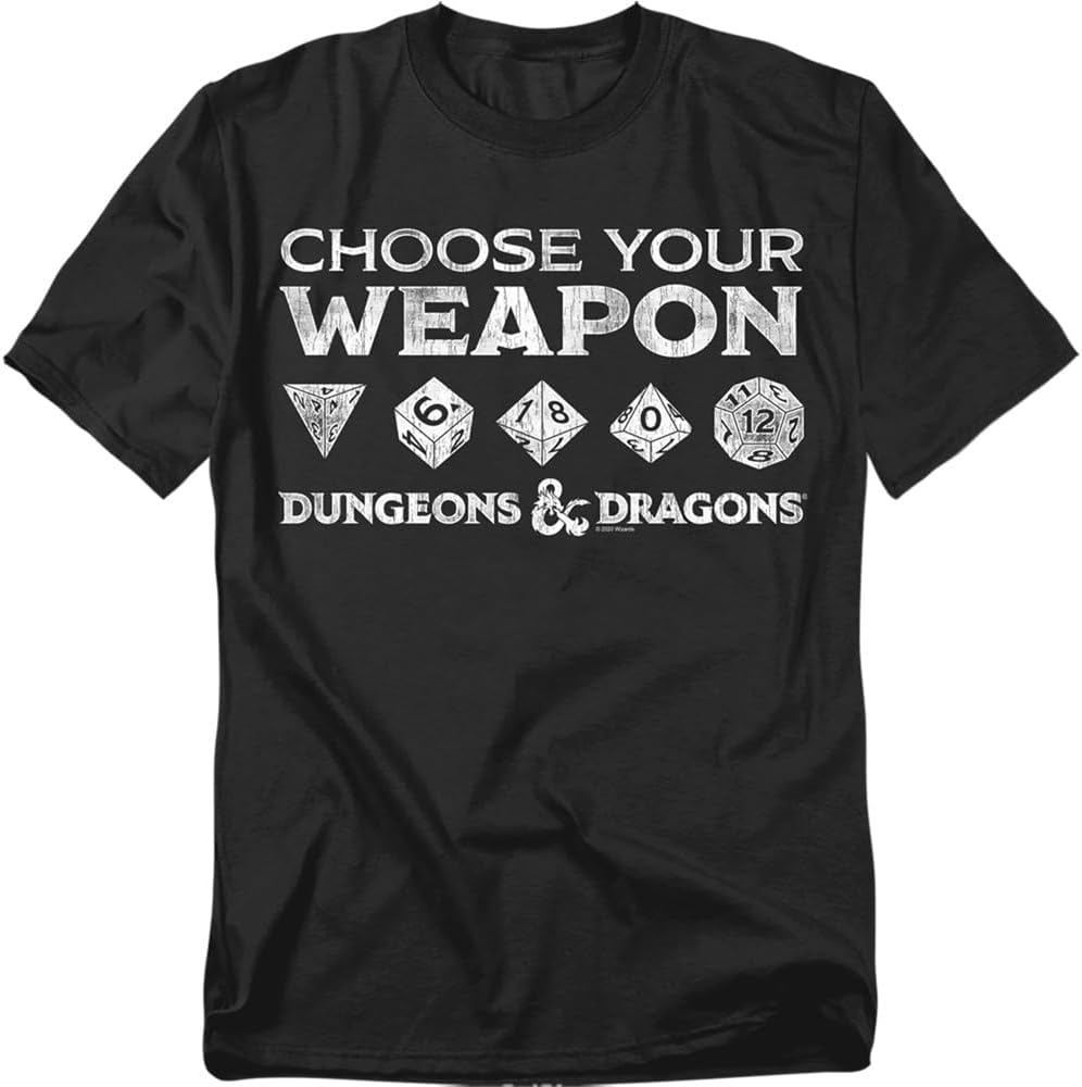 Choose Your Weapon Dungeons and Dragons Dice T-shirt