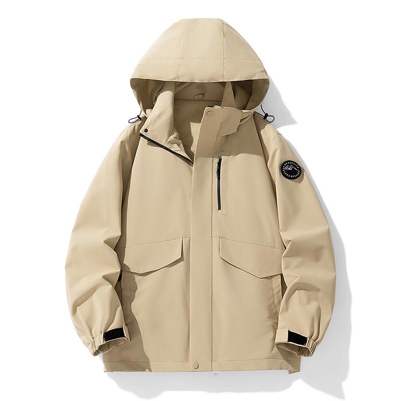 

Унісекс вітрівка 2024: Стильна одношарова вітрозахисна куртка для активного відпочинку та альпінізму L хакі